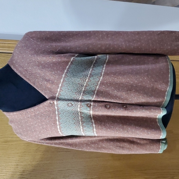 Woolrich alpine rust red green button up cardigan - Picture 1 of 6